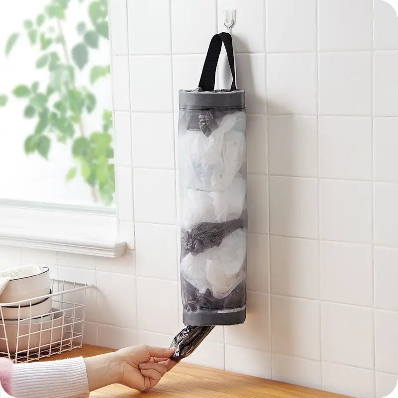 Rangement mural pour sacs en plastique