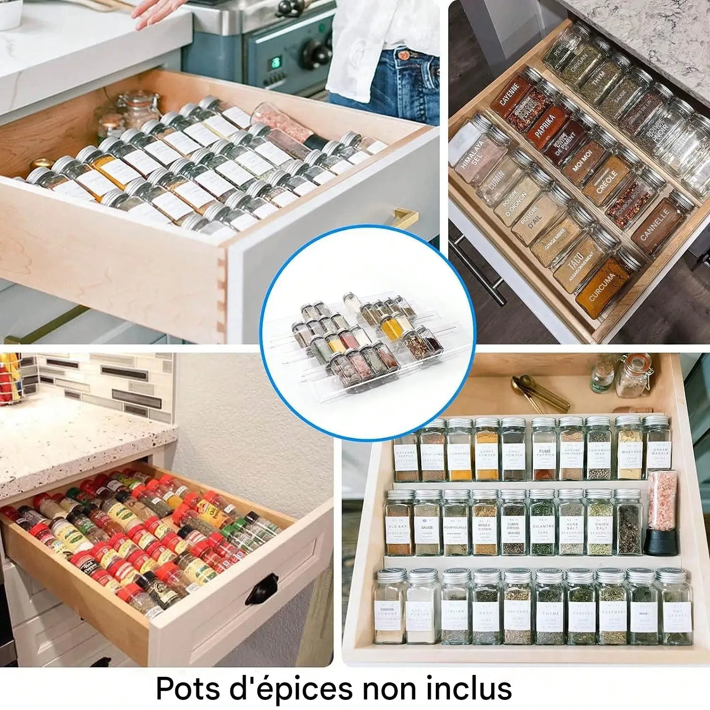 Tiroir à Épices Réglable