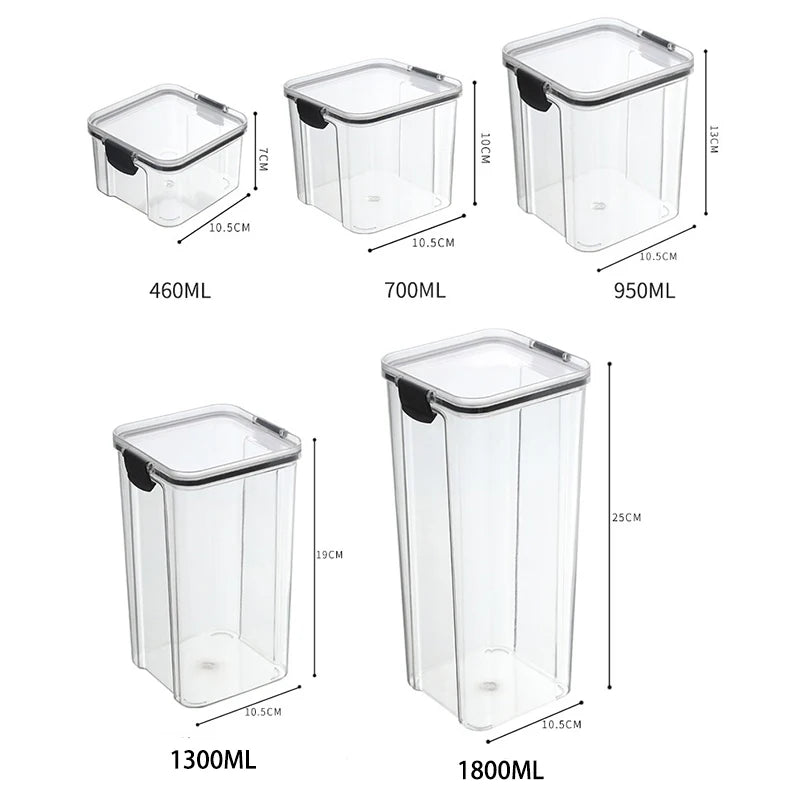 Ensemble de bocaux scellés étanches pour cuisine